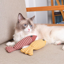  Chevron Patterned Cat Fish Toy