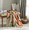 Fringed Knitted Throw Blanket