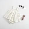 White Linen Baby Dress | Available in 2 Colors