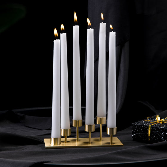 Contemporary Multi Candle Holder in Gold Finish