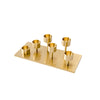 Contemporary Multi Candle Holder in Gold Finish