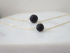 Black Lava Stone Necklace | Available in Gold or Silver