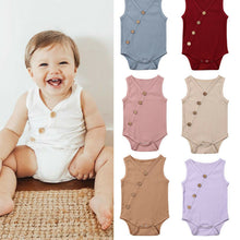  Sleeveless Button-up Onesie | Available in 6 Colors