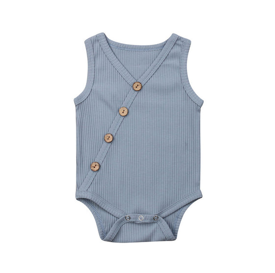 Sleeveless Button-up Onesie | Available in 6 Colors