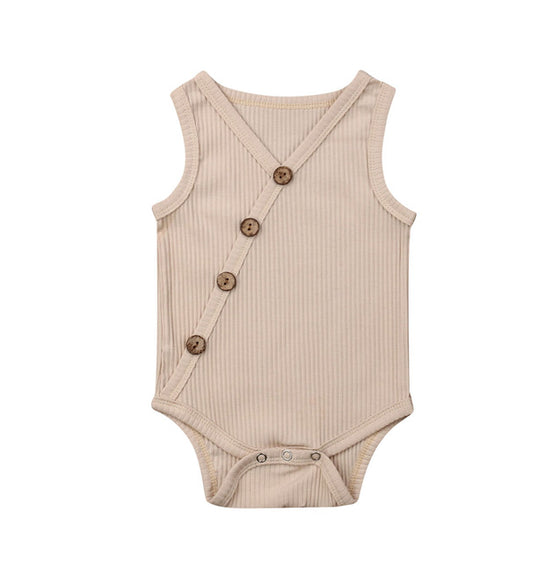 Sleeveless Button-up Onesie | Available in 6 Colors