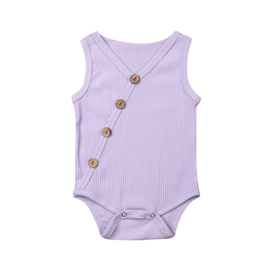 Sleeveless Button-up Onesie | Available in 6 Colors