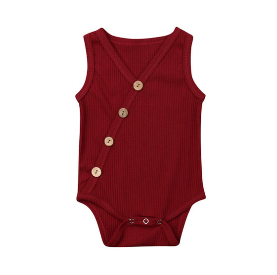 Sleeveless Button-up Onesie | Available in 6 Colors