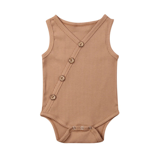 Sleeveless Button-up Onesie | Available in 6 Colors