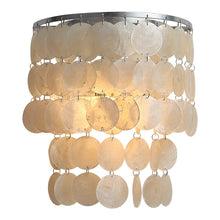  Layered Shell Disc Wall Sconce in Gold or Silver Finish