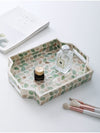 Inlayed Shell and Wooden Cosmetic Storage Tray