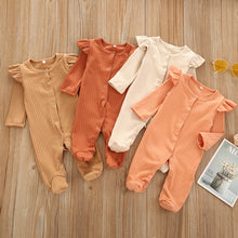  Ribbed Baby Jumpsuits with Ruffled Shoulder | Available in 4 Colors