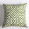 Geometric Embroidery Throw Pillow Cover in Green