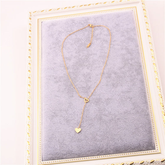 Long Pendant Heart-Shaped Necklace