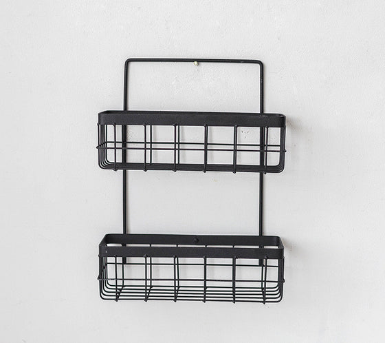 Nordic Wrought Iron Wall Storage Basket