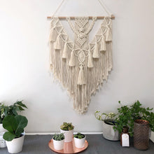  Hand-woven Bohemian Macrame Wall Hanging with Tassels