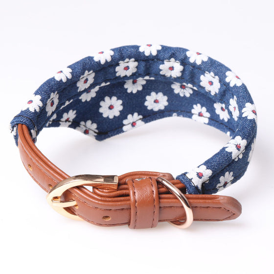 Denim Collar and Bandana Collar-2 Set