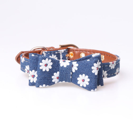 Denim Collar and Bandana Collar-2 Set