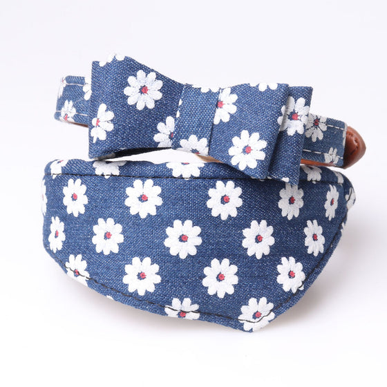 Denim Collar and Bandana Collar-2 Set