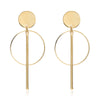 Modern Dangling Geometric Earrings in Gold and Silver Plating