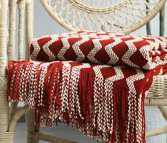 Nordic Decorative Knitted Blanket