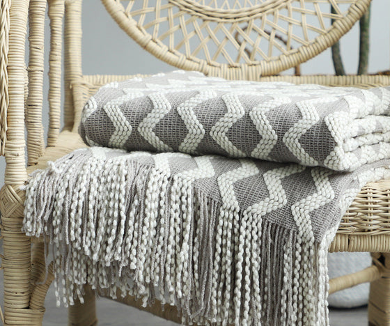 Nordic Decorative Knitted Blanket