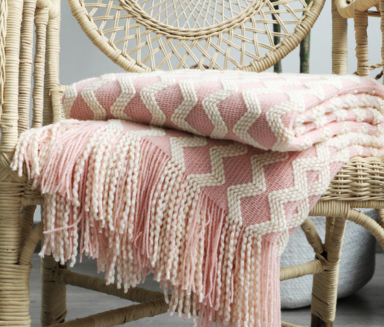 Nordic Decorative Knitted Blanket