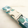 Luxury Turquoise Blue and White Bubble Patterned Dog Collar