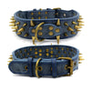 Classic Bronze Rivet Pet Collar For Dogs