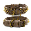 Classic Bronze Rivet Pet Collar For Dogs