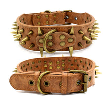  Classic Bronze Rivet Pet Collar For Dogs