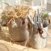 Farmhouse Style Woven Straw Storage Baskets