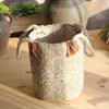 Farmhouse Style Woven Straw Storage Baskets