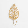 Leaf Wall Hook in Gold Finish