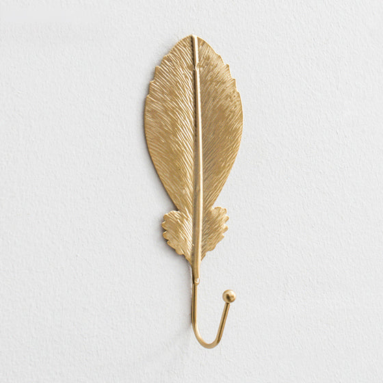 Leaf Wall Hook in Gold Finish