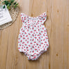 White and Red Cherry Patterned Baby Girl Romper | Available in Other Patterns