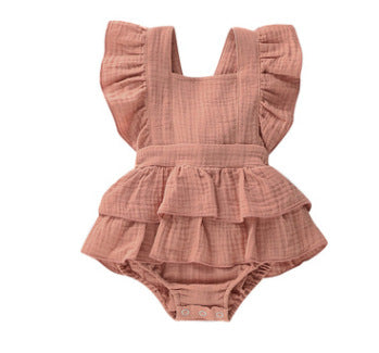 Pink Baby Girl Laced Roper | Available in Other Colors