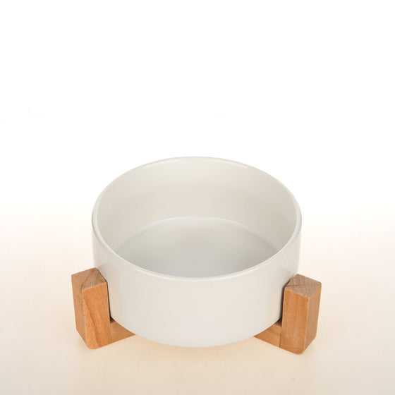 Ceramic Pet Food Dishes with Spill Guard