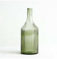  Green Ribbed Bottles