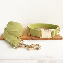  Yellow-green Dog Collar and Leash