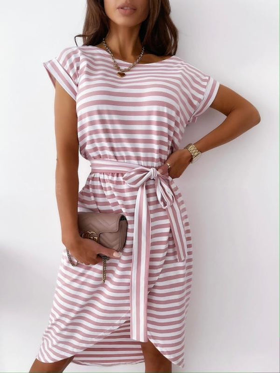 Belted Striped Summer Dress Women | Available in 3 Colors