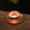 Handmade Hammered Copper Tea Cup and Saucer