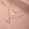 Layered Pendent Necklace in Gold Finish