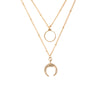 Layered Pendent Necklace in Gold Finish