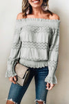 Off the Shoulder Pleaded Laced Top