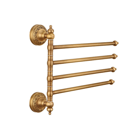 Towel Rack Bathroom Pendant Copper Material European Retro Antique Bathroom Towel Rack