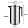 French Press Coffee Maker in Stainless Steel