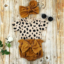  Newborn Baby Clothes Set Short Sleeve Romper Tops Bow Shorts