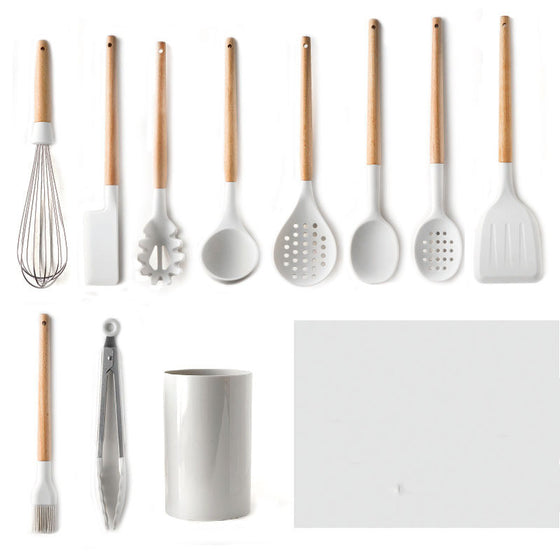 White Silicone Spatula Set