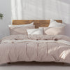 Japanese Style Muji-style Bed And Breakfast Pure Color Lattice Single And Double Duvet Cover Bed Sheet