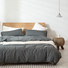  Japanese Style Muji-style Bed And Breakfast Pure Color Lattice Single And Double Duvet Cover Bed Sheet